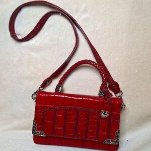 Bright Red Alligator Shoulder Purse!